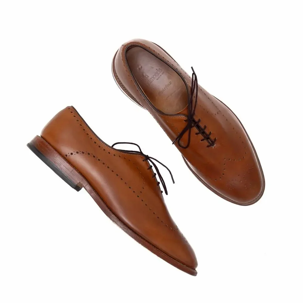 $495 Allen Edmonds Fairfax Brown Leather Oxford Dress Shoes — US 10 EEE